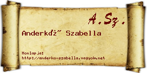 Anderkó Szabella névjegykártya